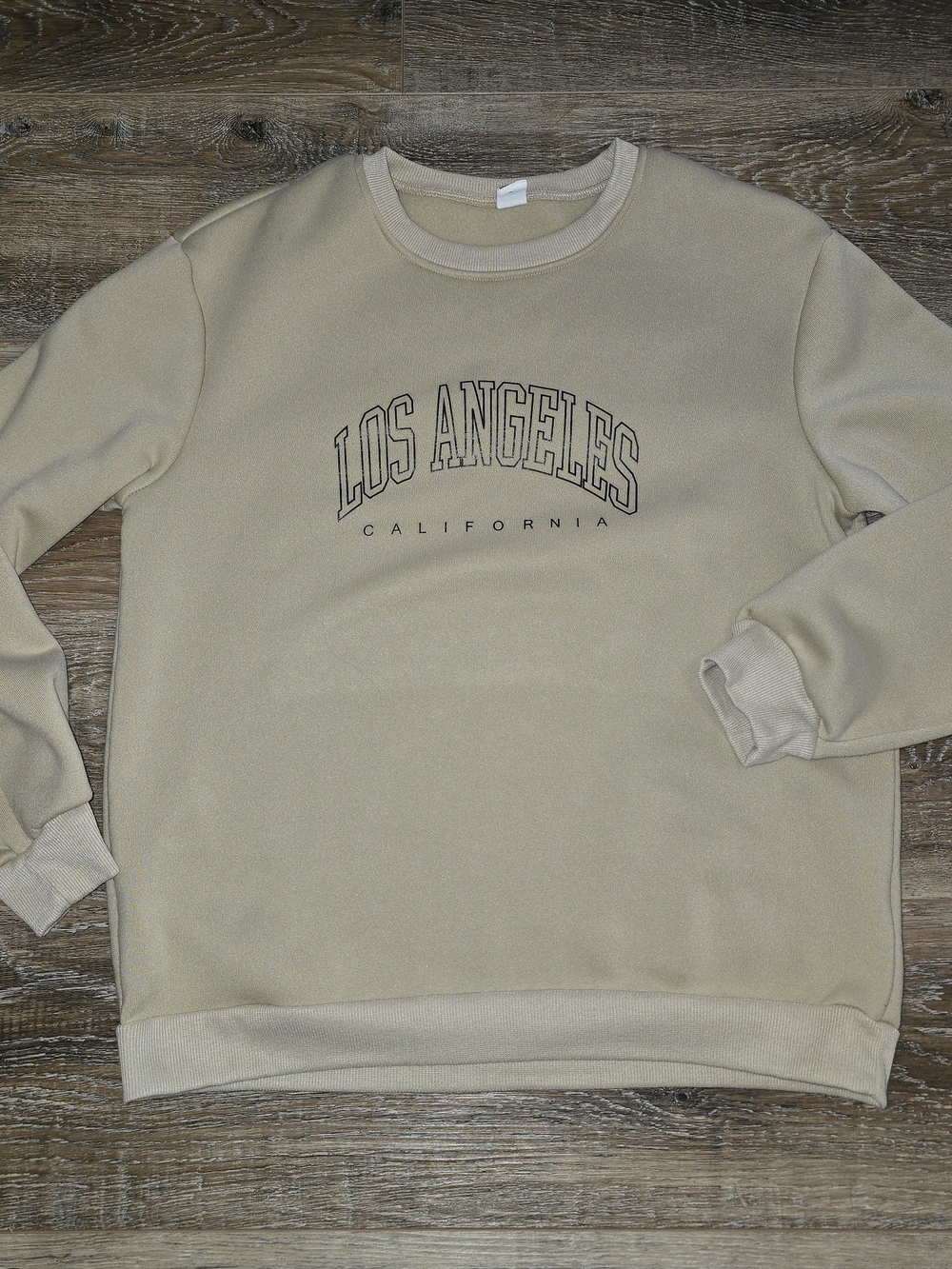 SHEIN Beige Los Angeles California Crewneck Sweatshirt Girls 11/12 LA